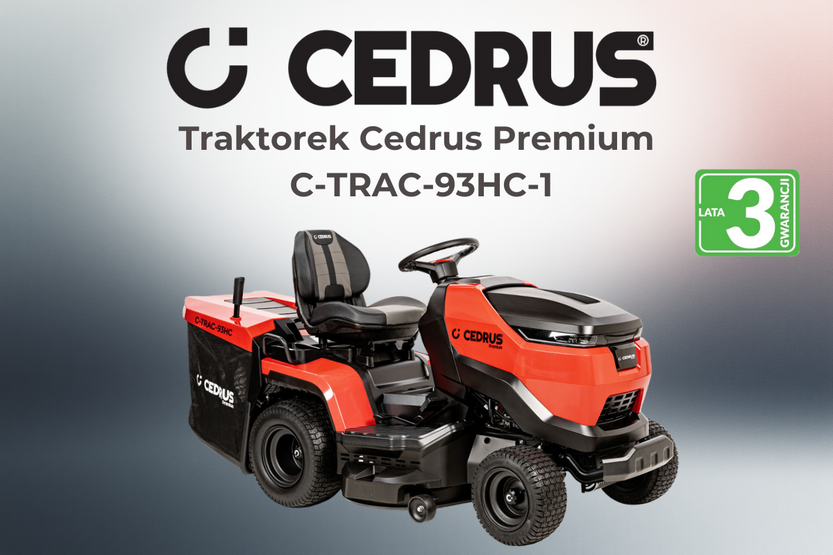 Traktorek ogrodowy Cedrus Premium C-TRAC-93HC-1 z koszem 280 l